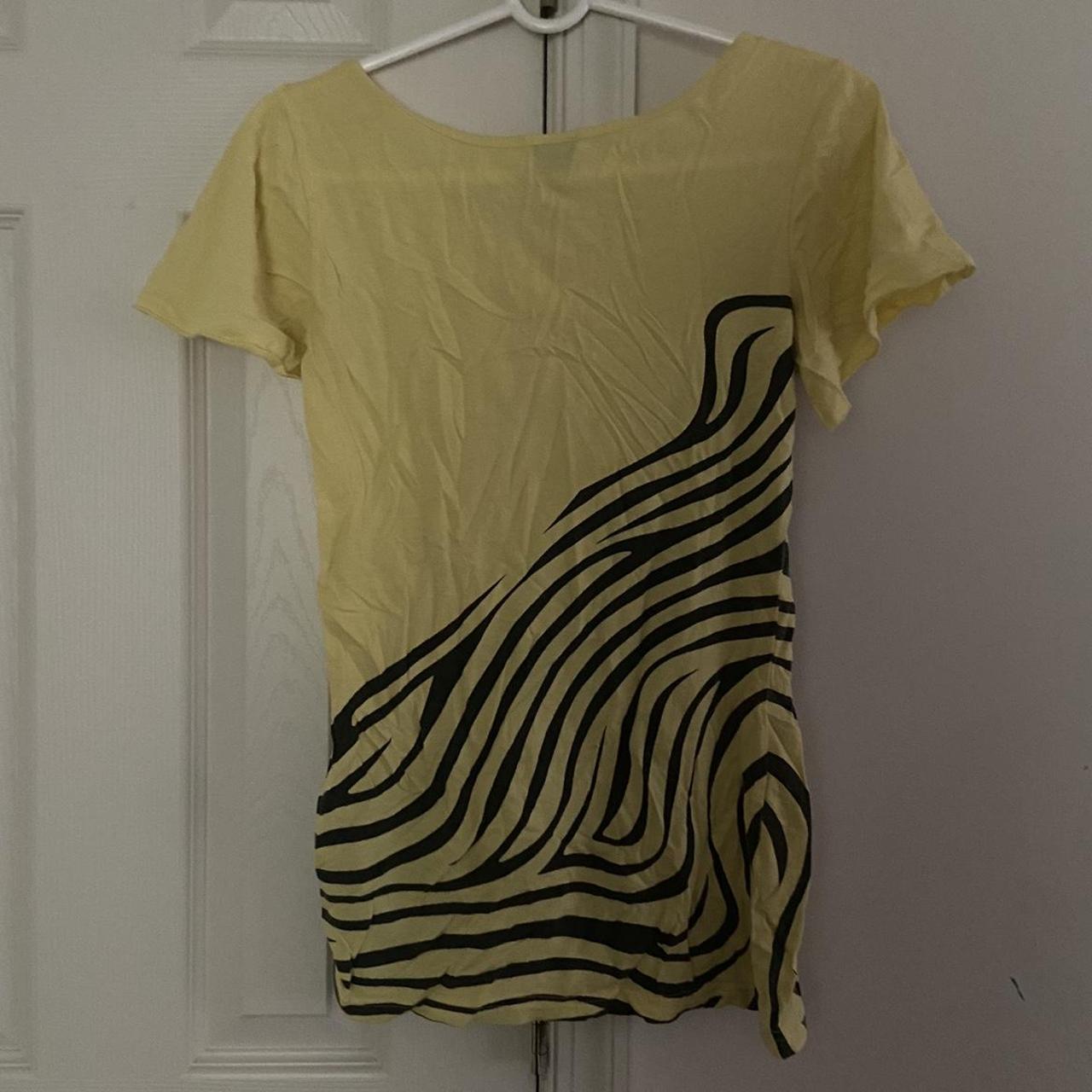 Really unique yellow zebra top from Japanese brand!... Depop