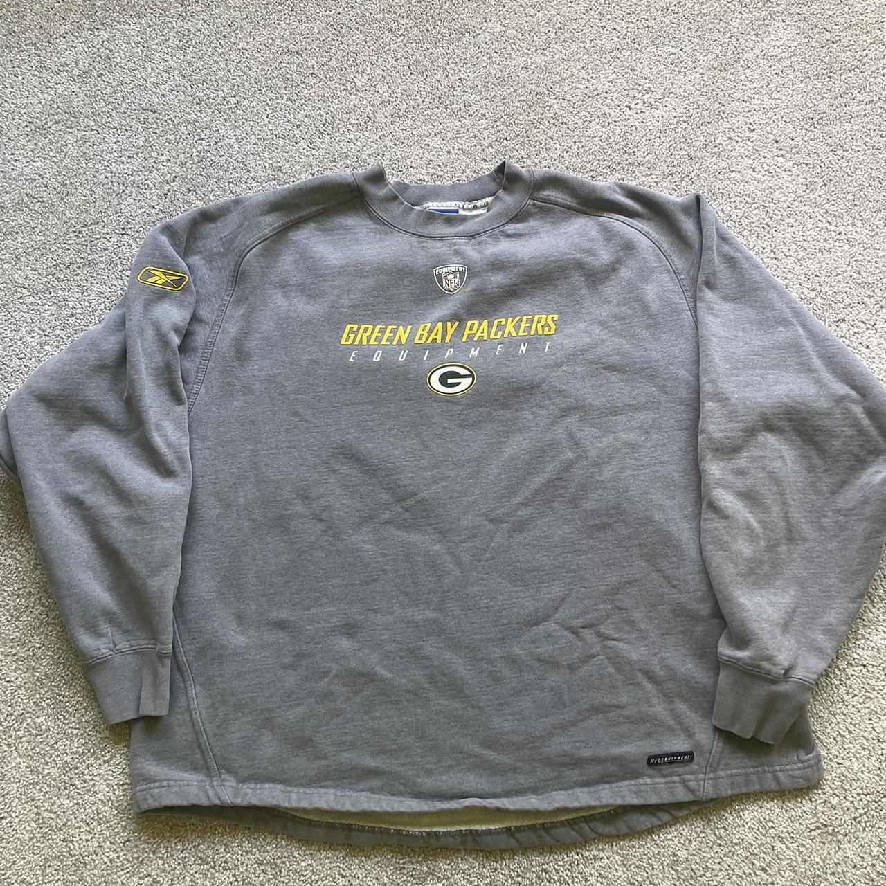 greenbay packers crewneck sweatshirt nfl pro line - Depop