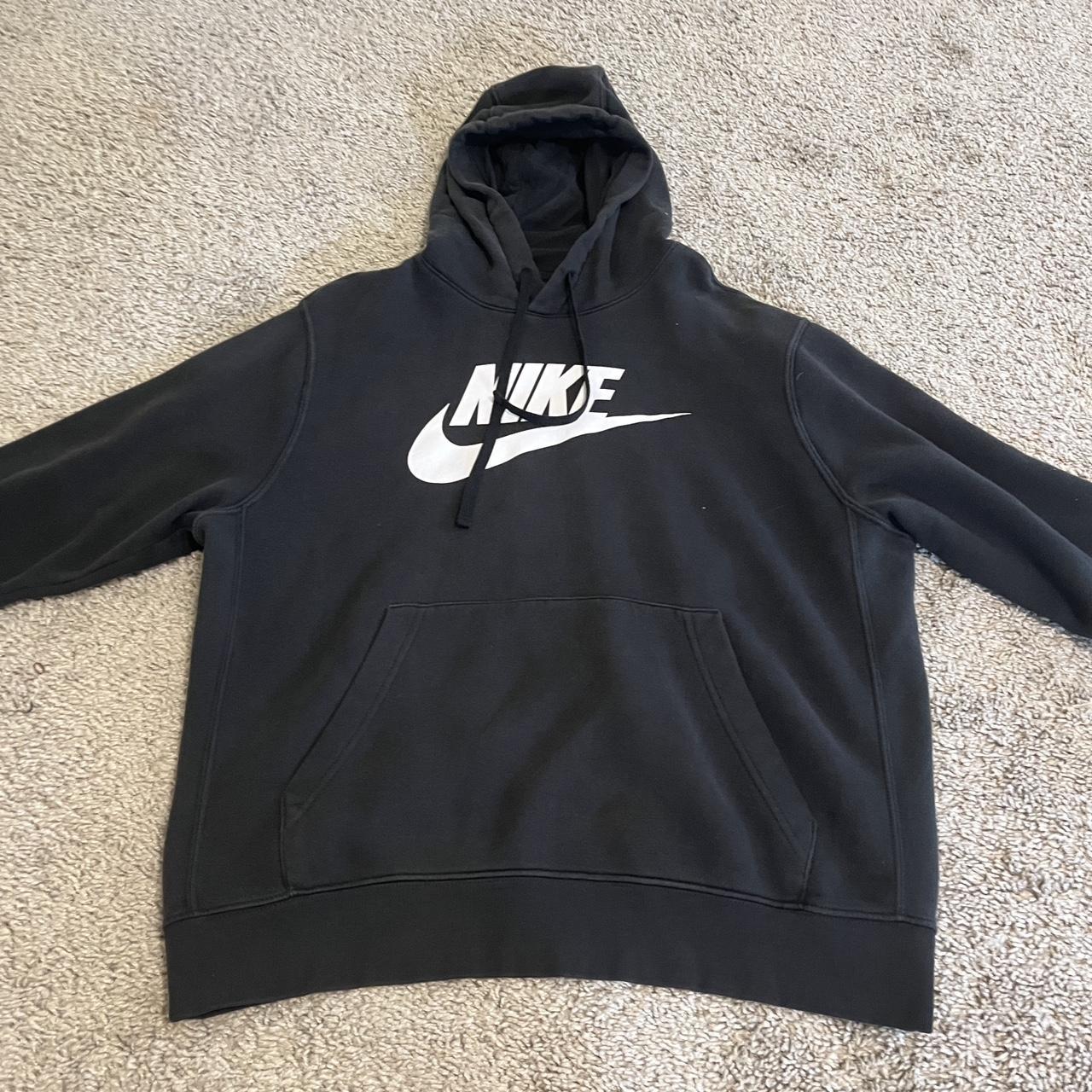 Black Nike hoodies size large in men’s Tiny bit of... - Depop