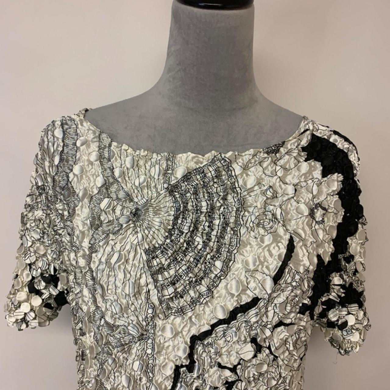 Source Unknown Women's Blouse - Cream/Black - M –… - image 2