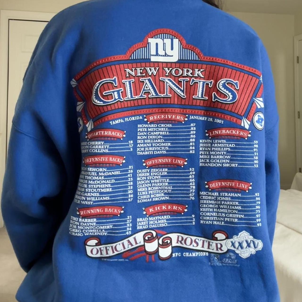 New York giants crew neck vintage Tultex tag mad - Depop