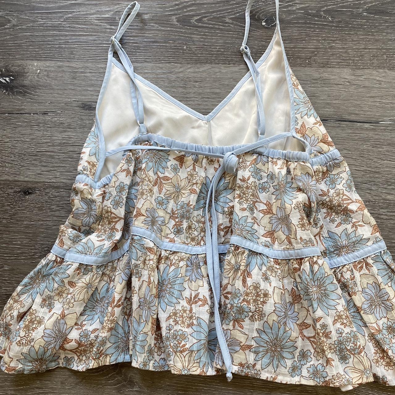 american eagle babydoll top adjustable straps and... - Depop