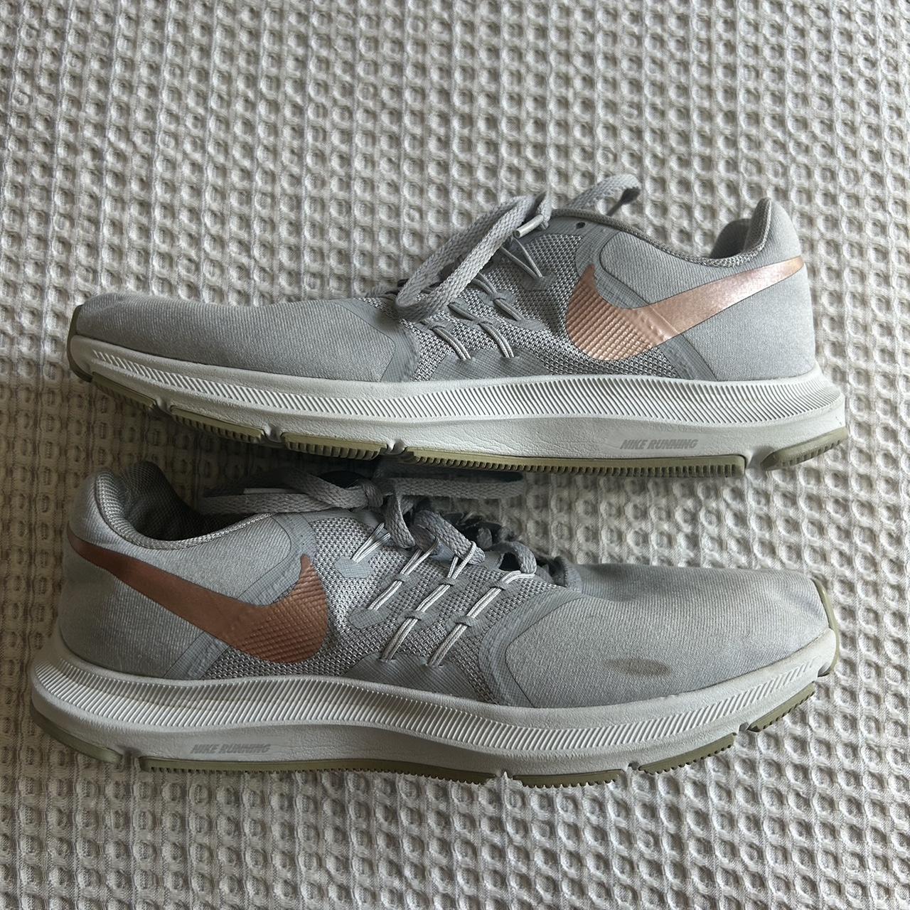 Nike Air Zoom Pegasus 35 grey and rose gold. Depop