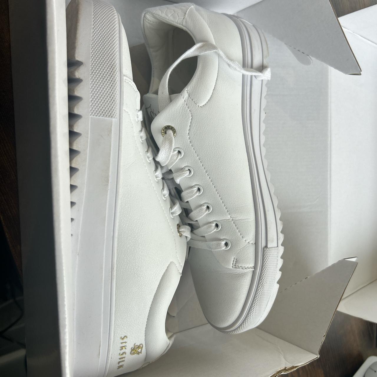 White Siksilk trainers, work once so pretty much... - Depop