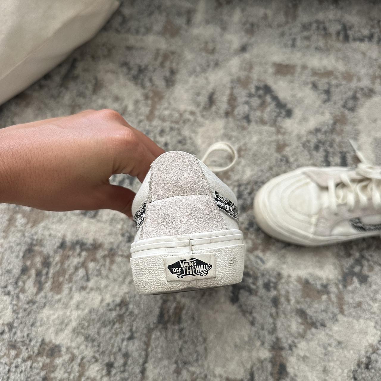 Vans Sk8 Hi Pro white and cream trainers snakeskin. Depop