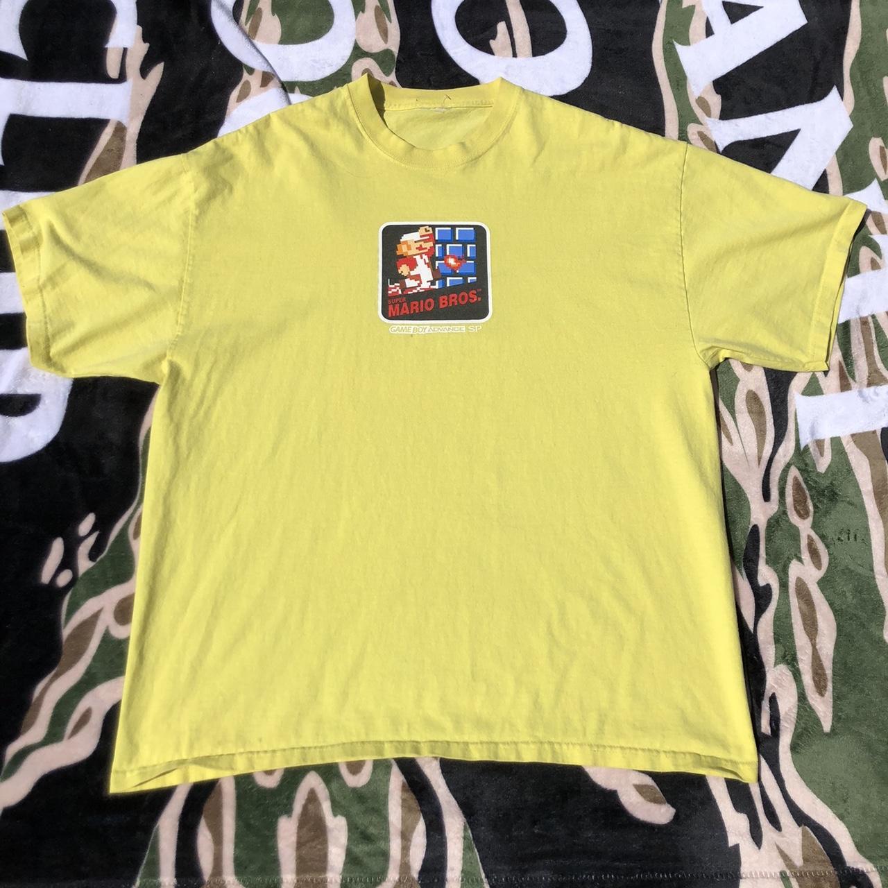 VINTAGE (1988) NINTENDO SUPER MARIO BROS 2 CLUB T-SHIRT - YELLOW - LG -  RARE