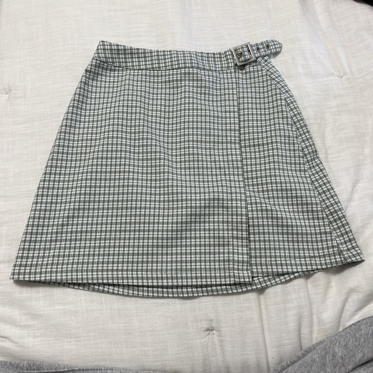 Brandy Melville Women's Green Skirt Depop