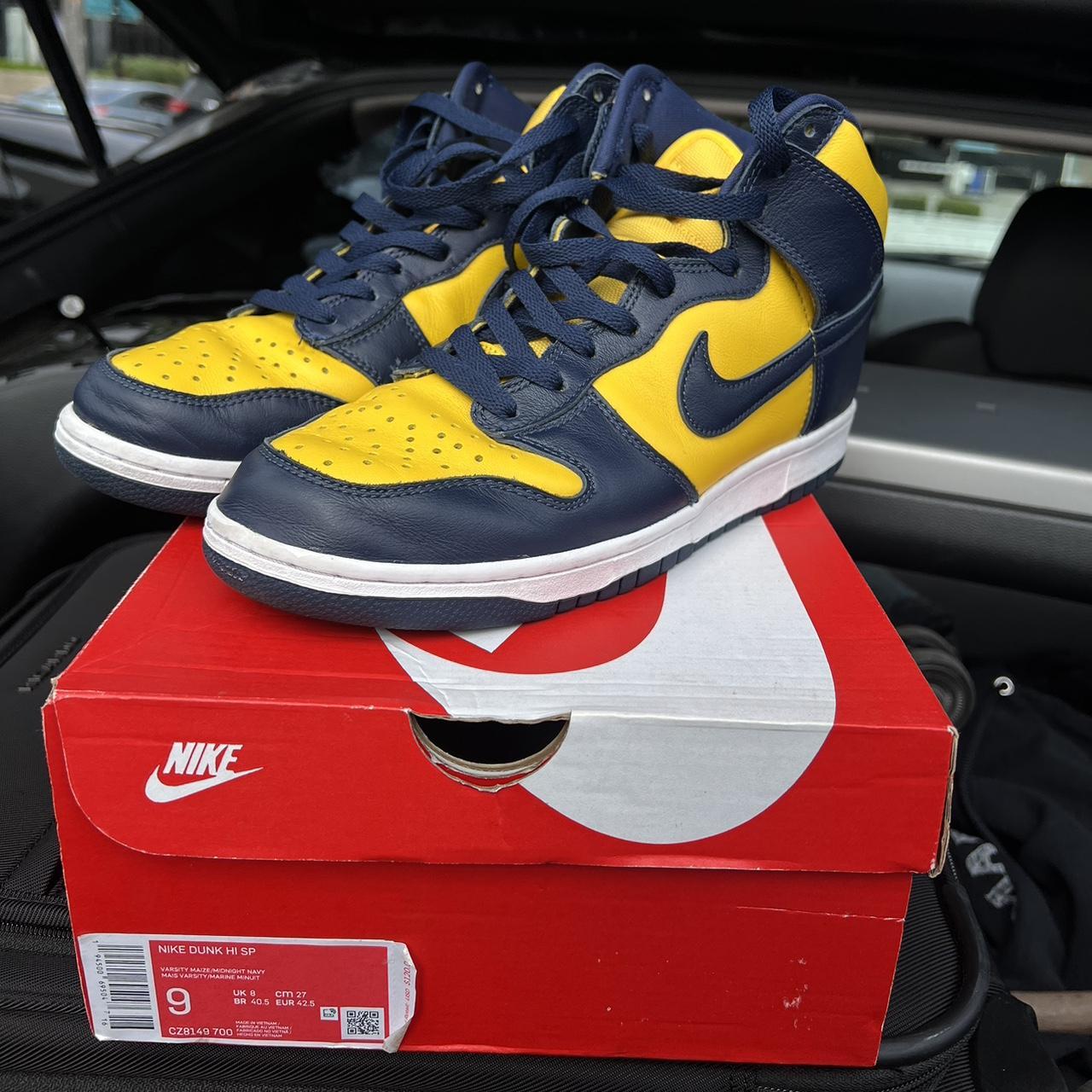 Nike Dunk high “Michigan” Size 9 M Condition... - Depop