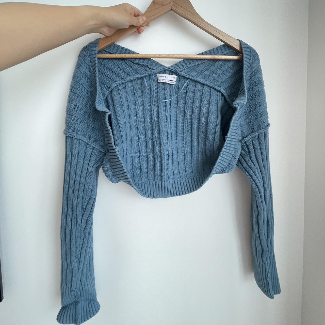 Light blue outlet shrug cardigan