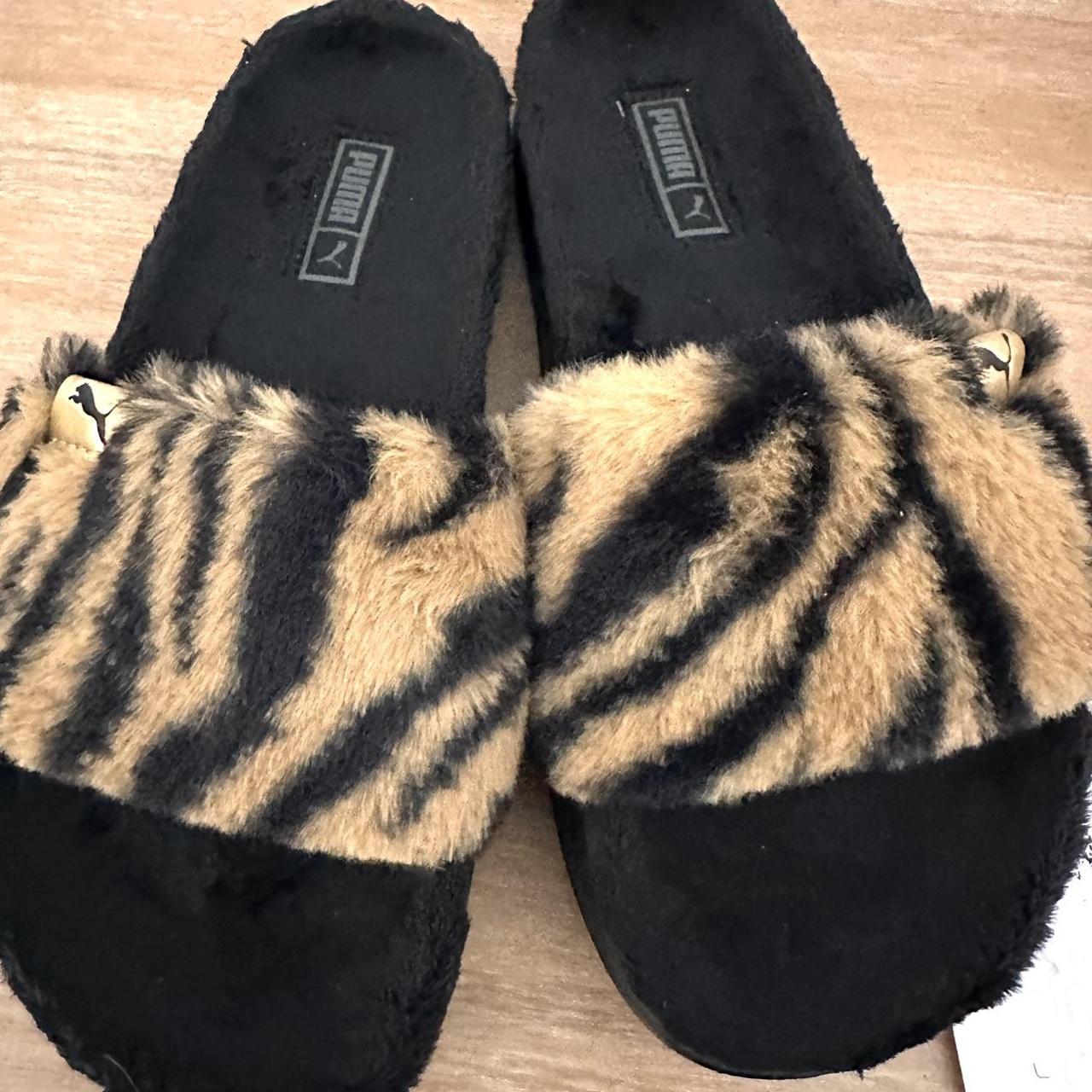 Puma Leopard Print Slides