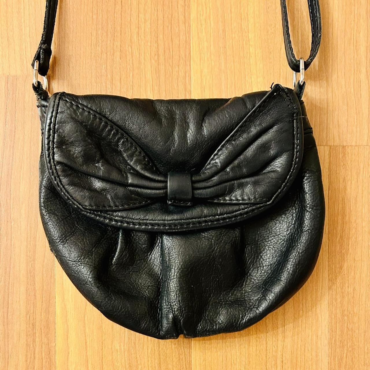 Vintage 80s super soft leather crossbody purse with... - Depop