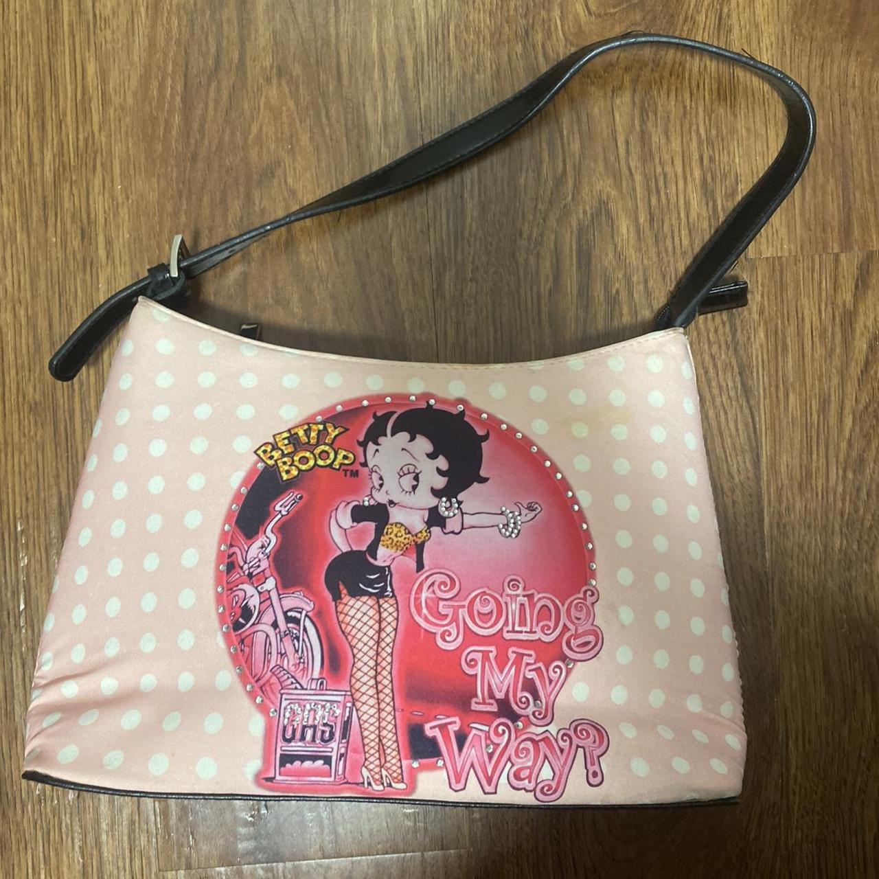 Pink Betty Boop with rhinestones!! This purse bag is... - Depop