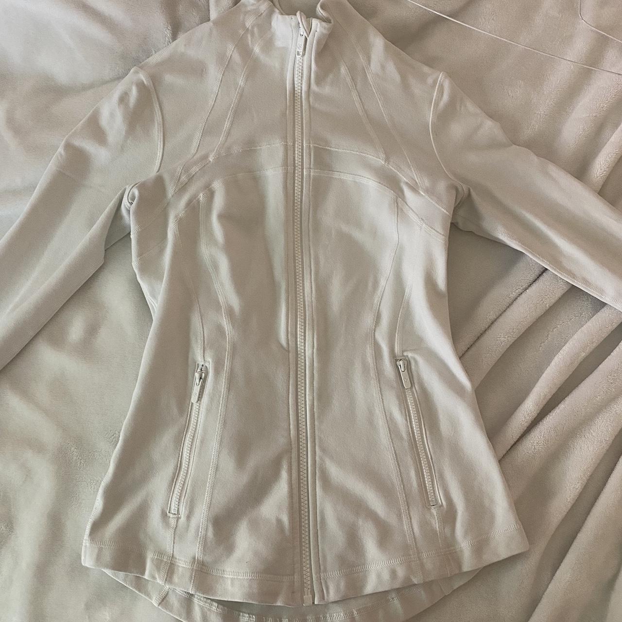 Lululemon White Define Jacket Size 4 MESSAGE BEFORE... - Depop