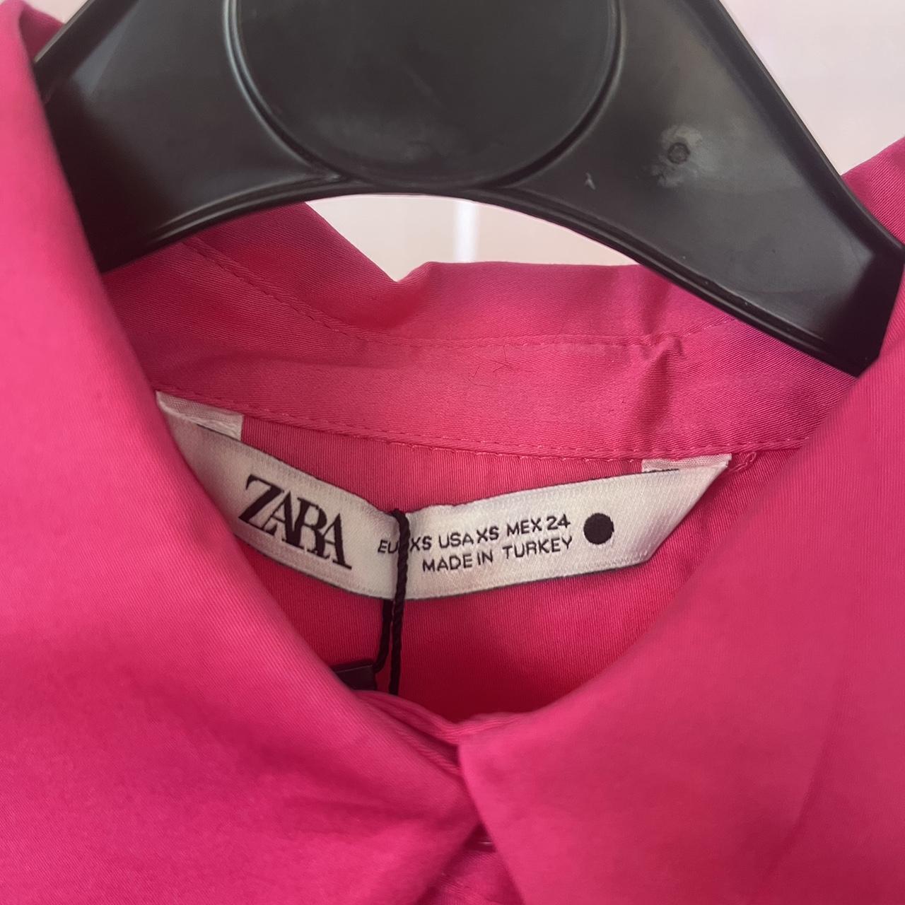 Zara crop crop pink shirt Different! And quirky! Depop