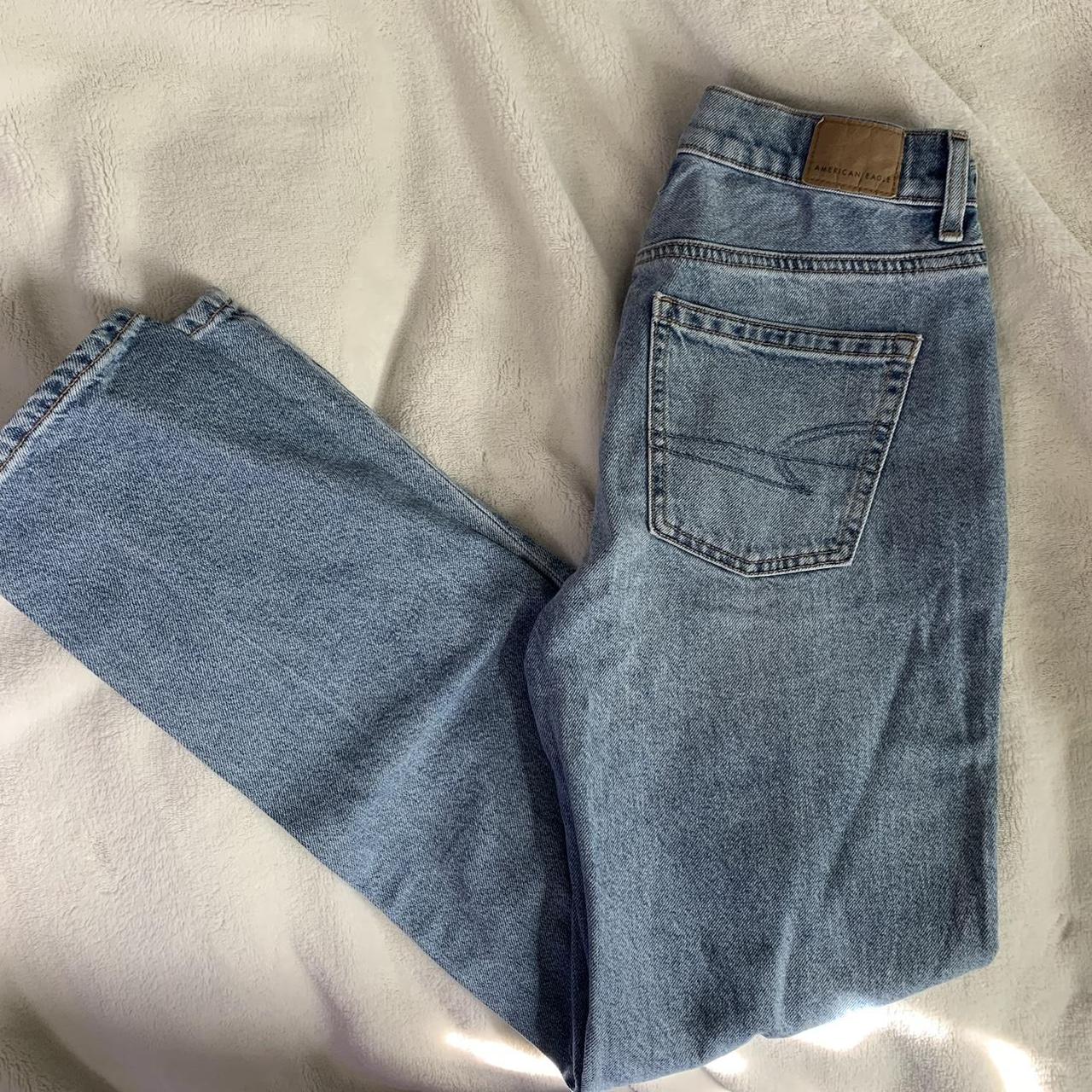 Blue jeans-high-waisted-ripped - Depop