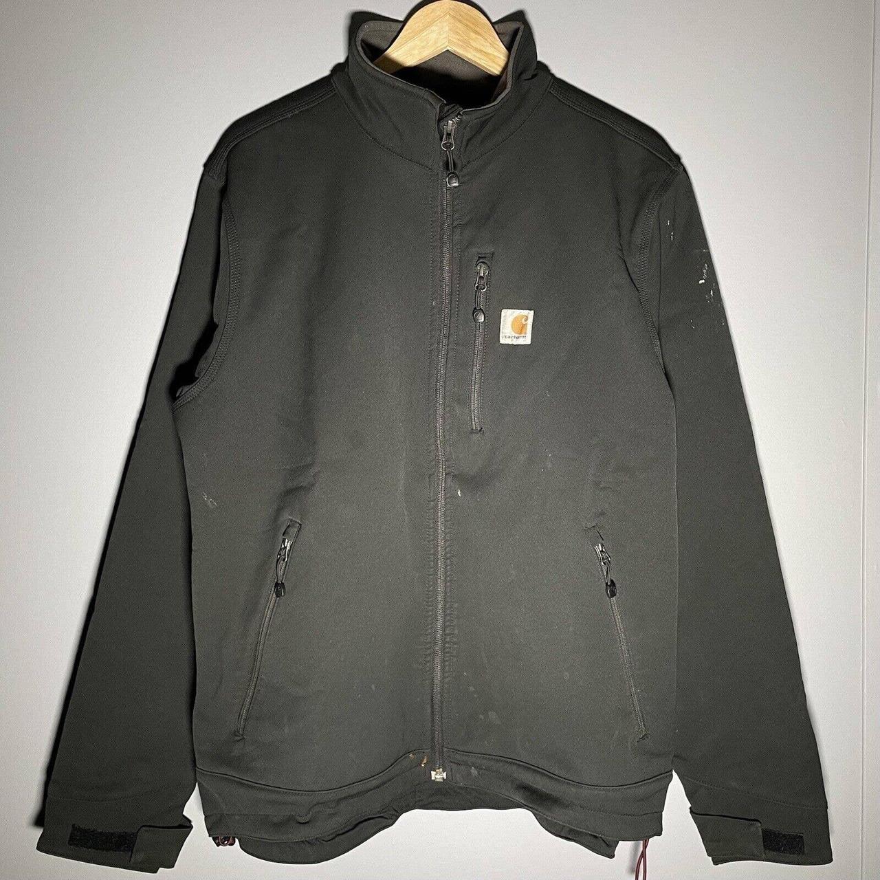 Carhartt Crowley Nylon Soft Shell Black Zip Up Depop