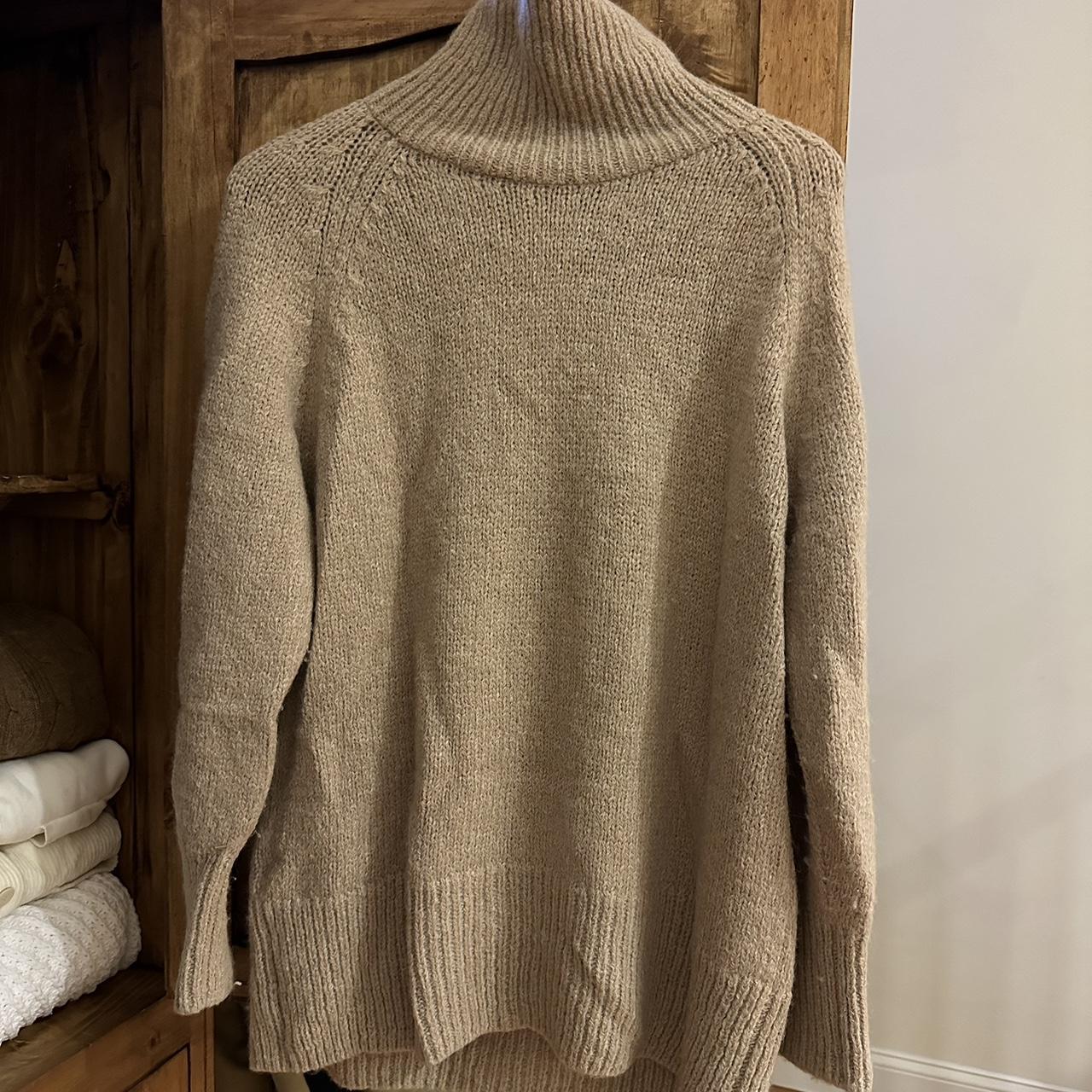 BABATON the Group Elmira Alpaca store Sweater Tan oversized turtleneck womens m medium