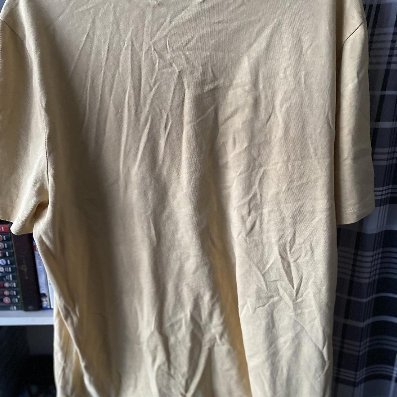 Primark Men's Cream and Yellow T-shirt | Depop