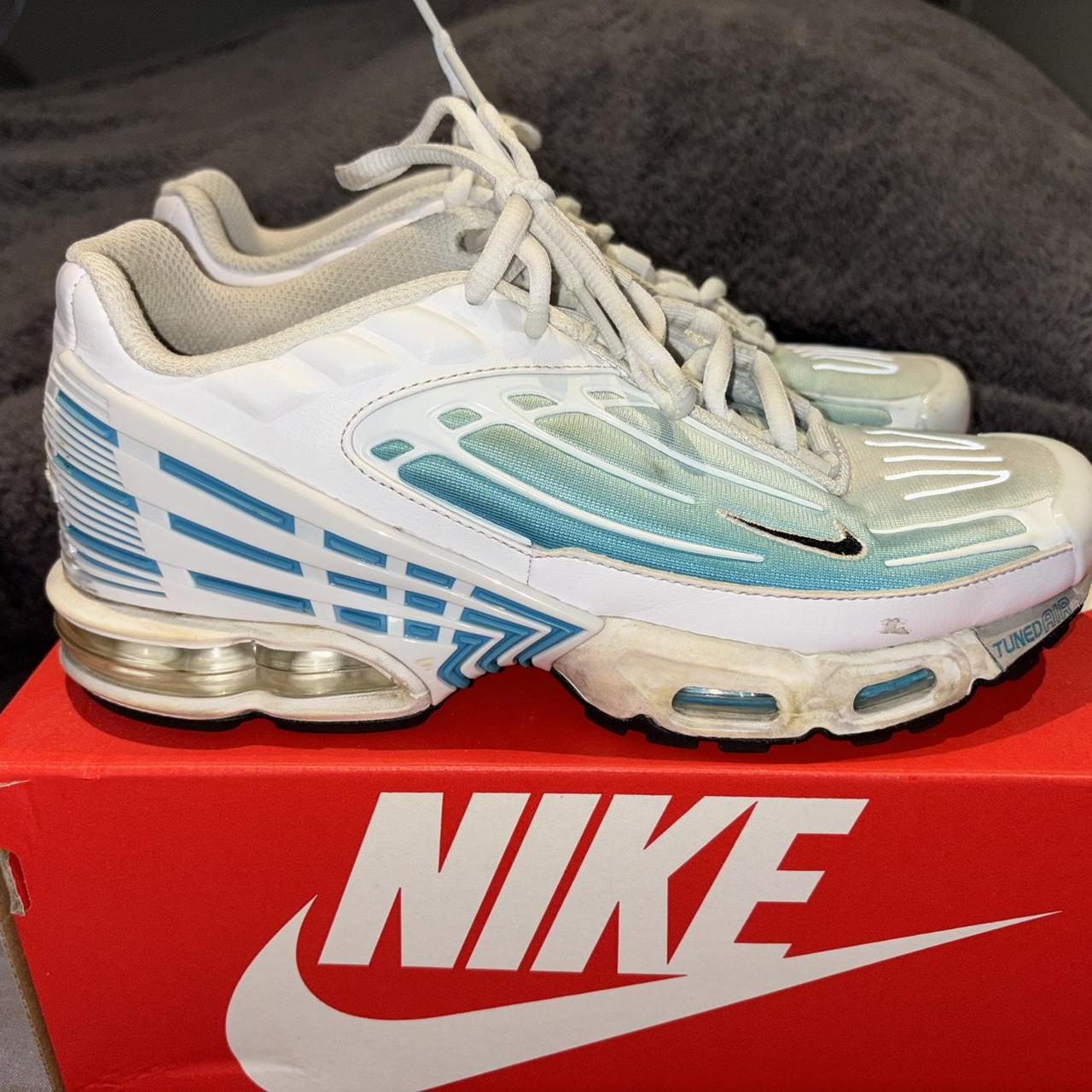 nike tn air max plus tuned white aquamarine Depop