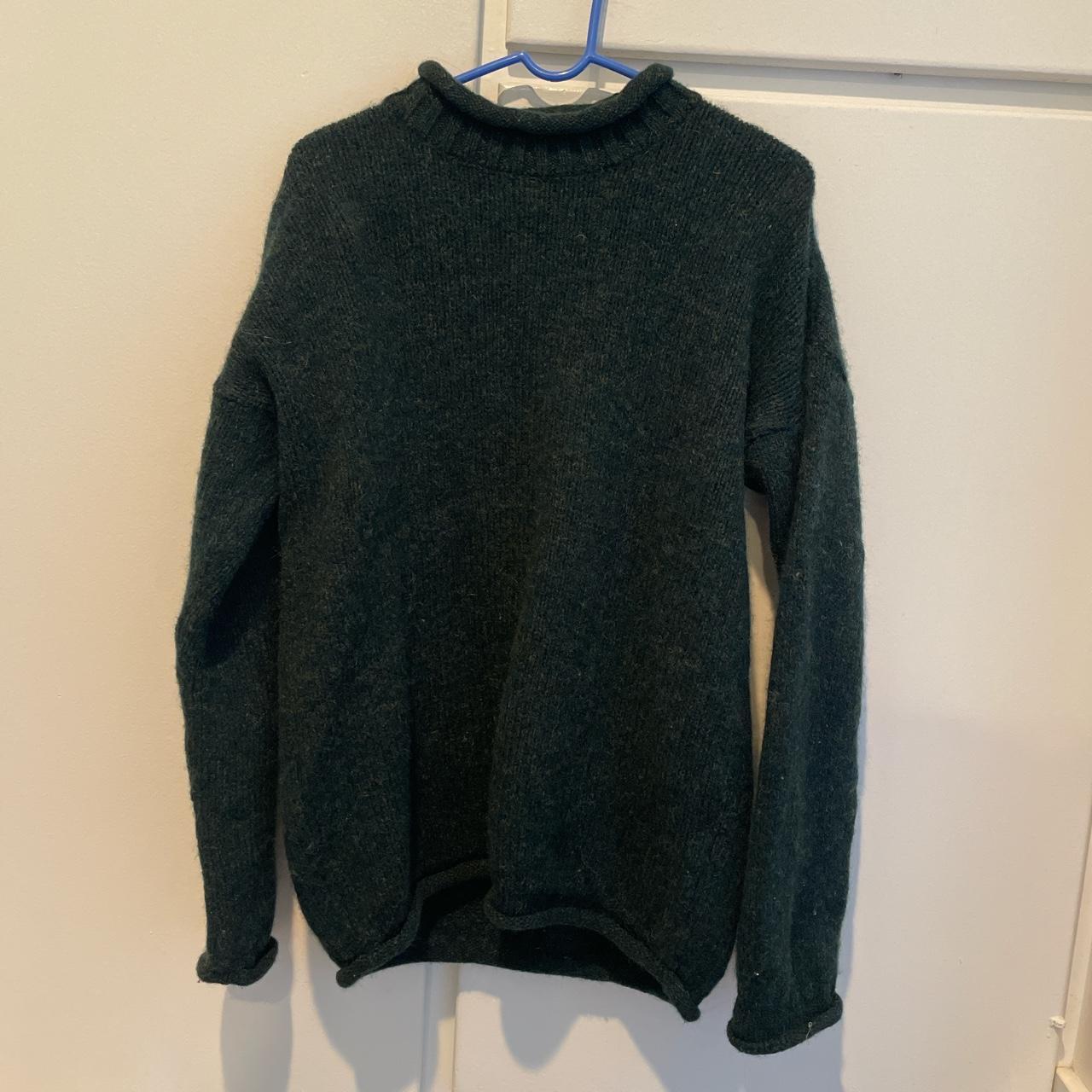 Vintage Green sweater - 85% wool. Size M this is... - Depop