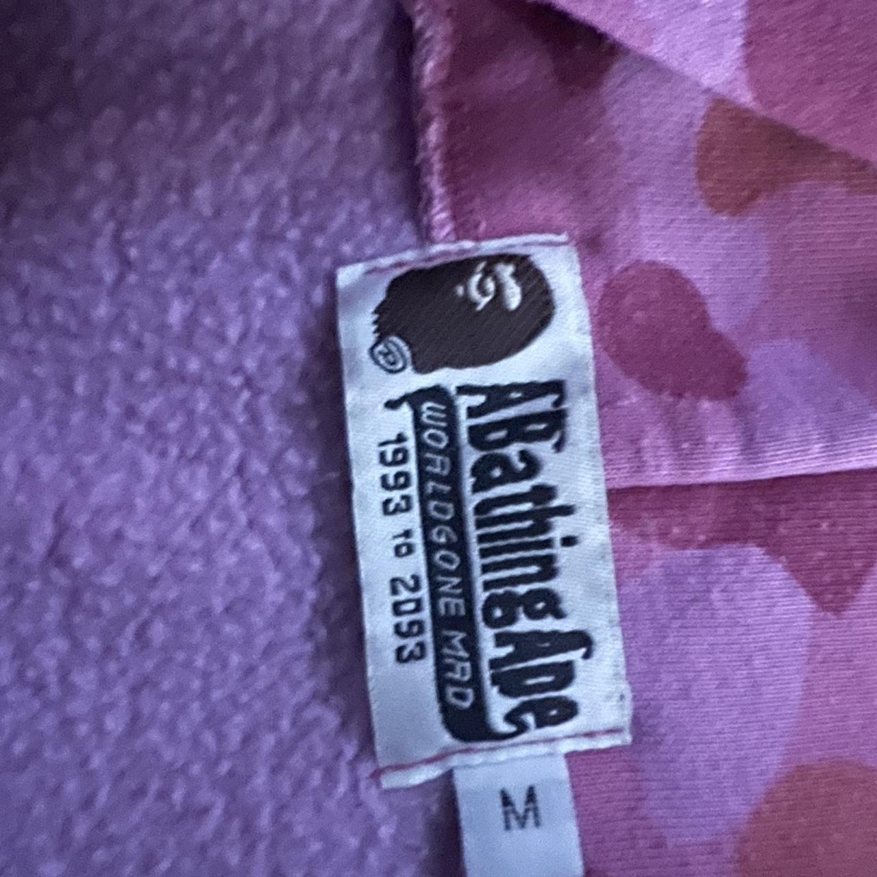 BAPE pink camo zip up hoodie so so nice but just... Depop