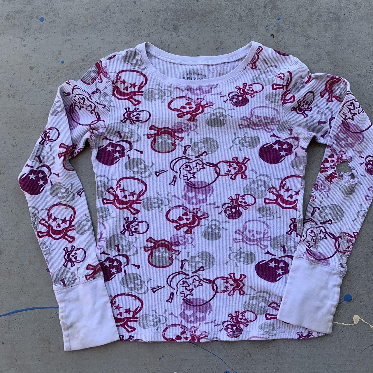 Affliction Women's White and Pink Shirt