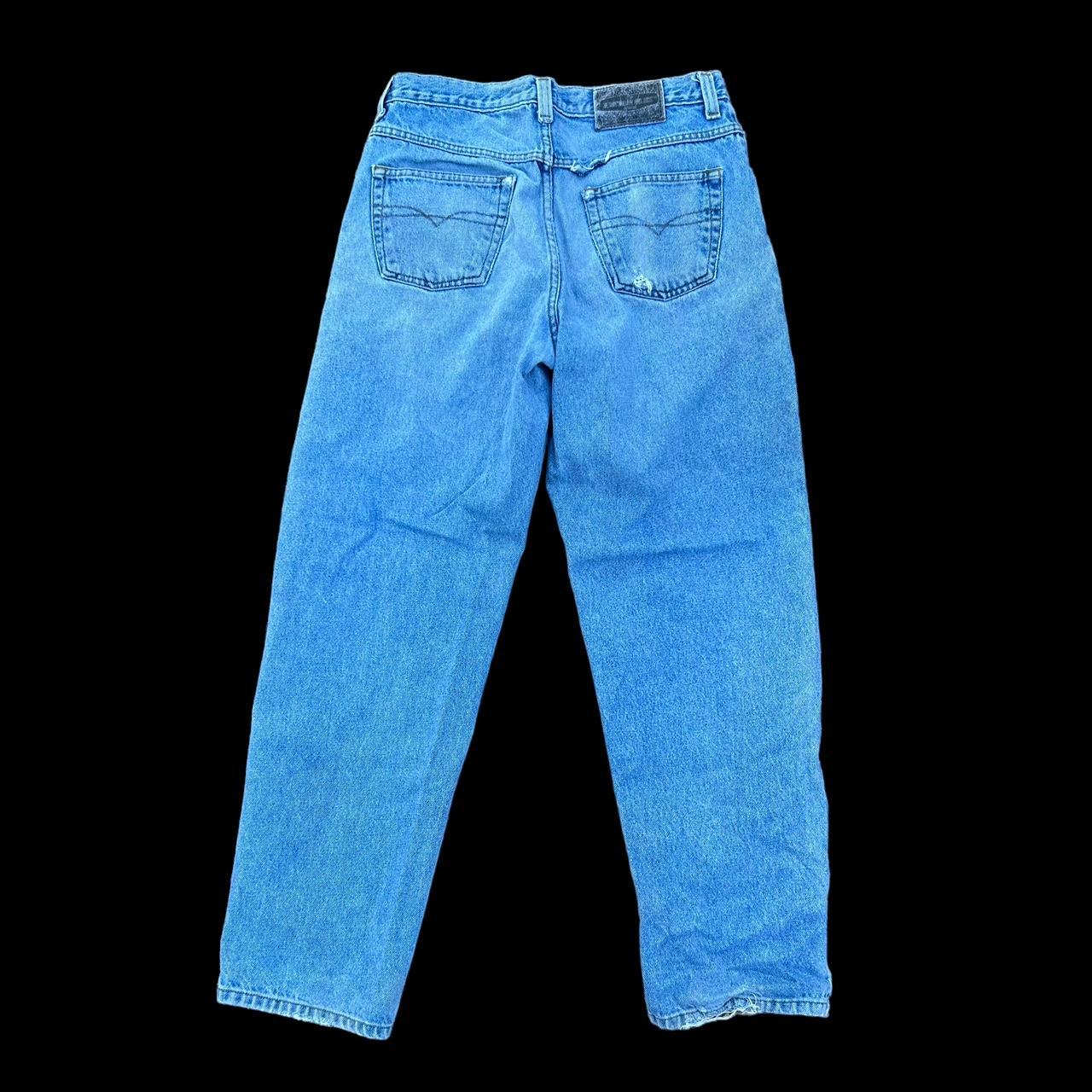 Y2k Anchor Blue Baggy light blue jeans 34 waist 32... Depop