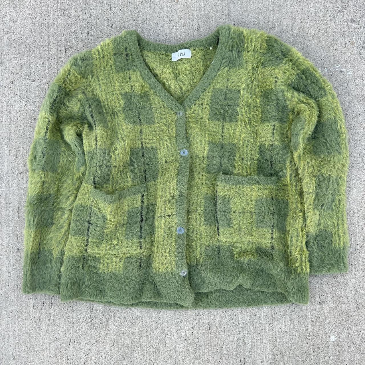 Marni grinch mohair style green fuzzy... - Depop