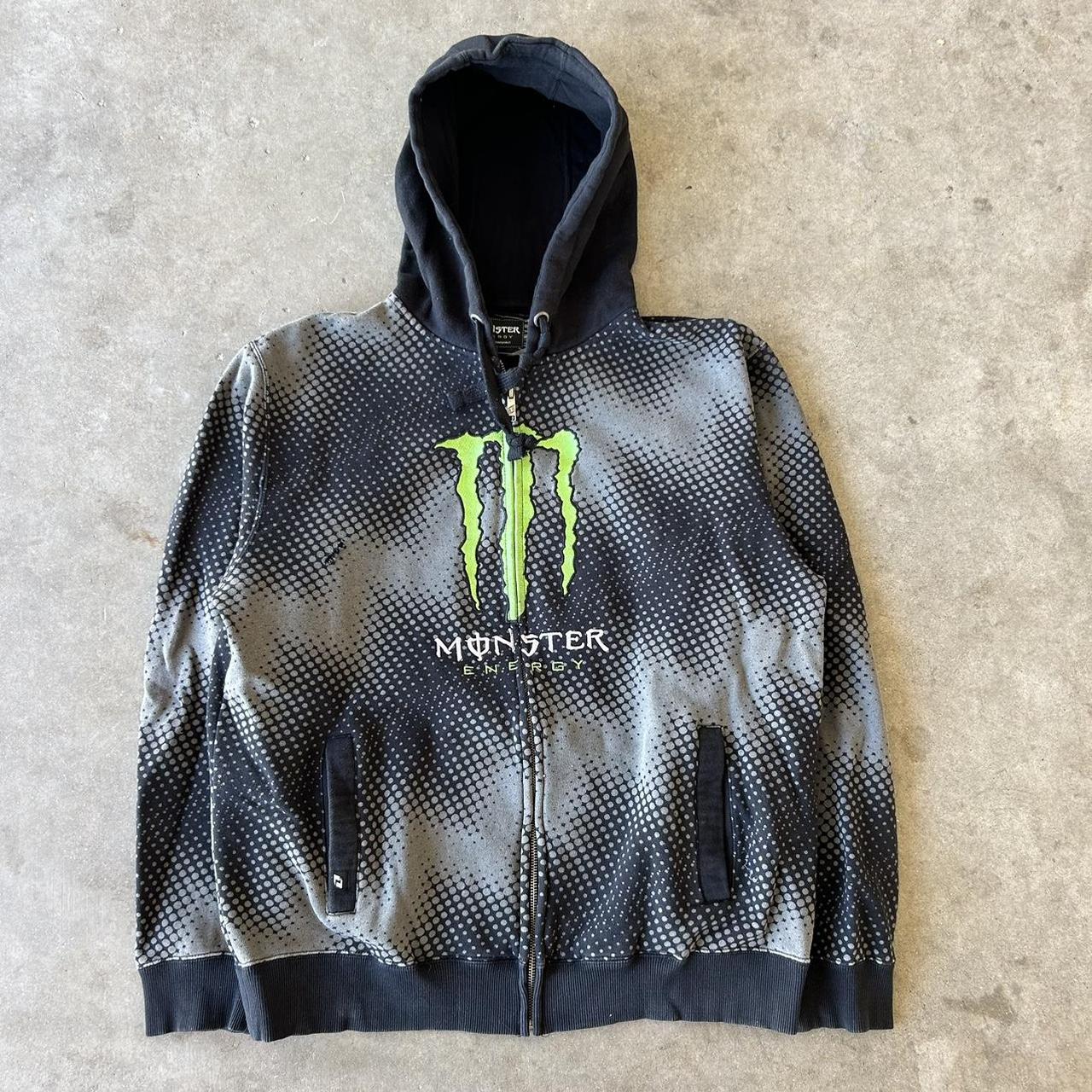 Monster y2k zip up hoodie top