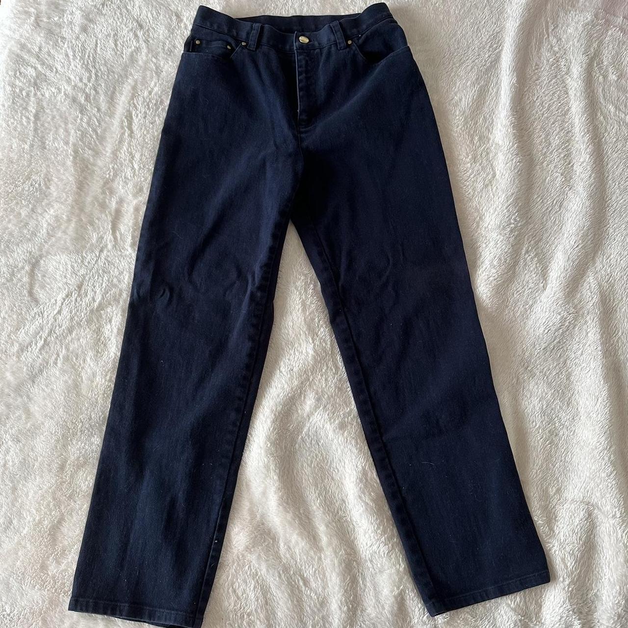 Ralph Lauren Women's Navy Trousers | Depop