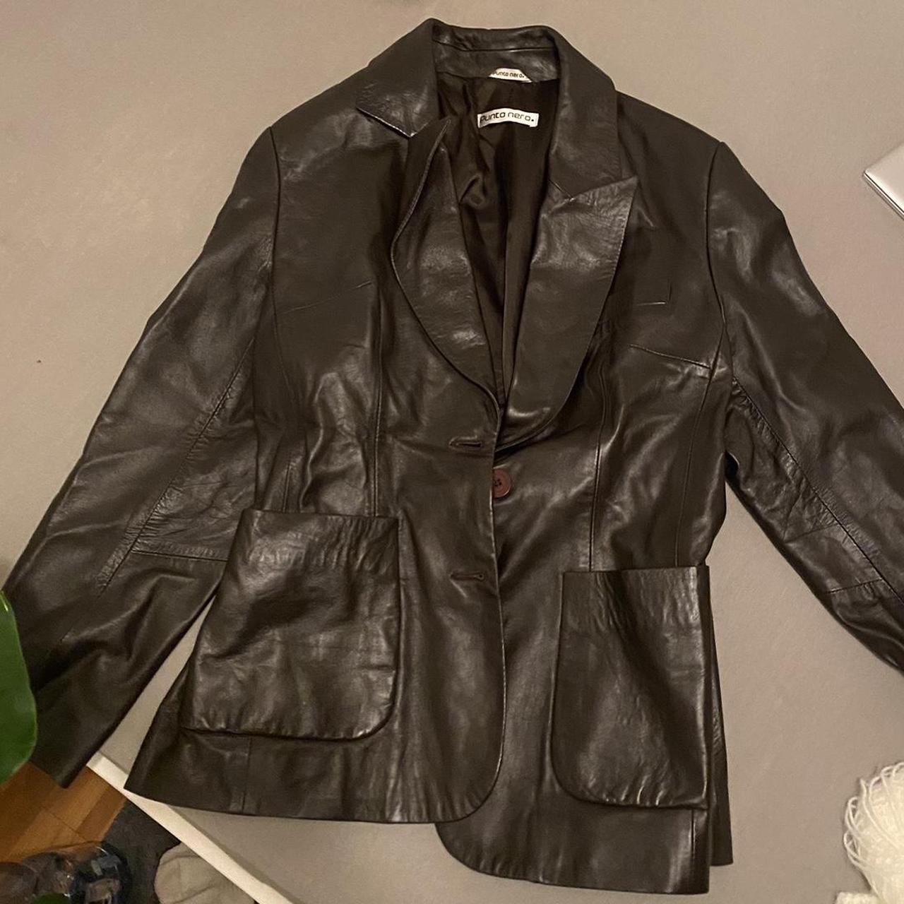 vintage leather jacket - Depop