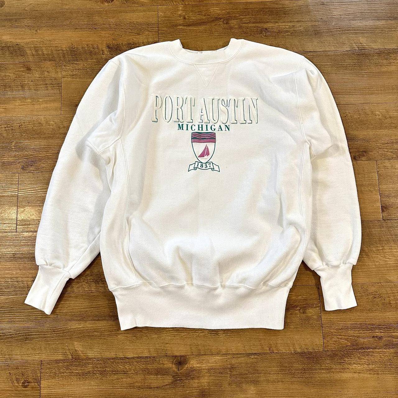 Vintage Sweatshirt Michigan State University XL 1990s Distressed Grunge top Preppy Faded Unique Skate Hipster Travel