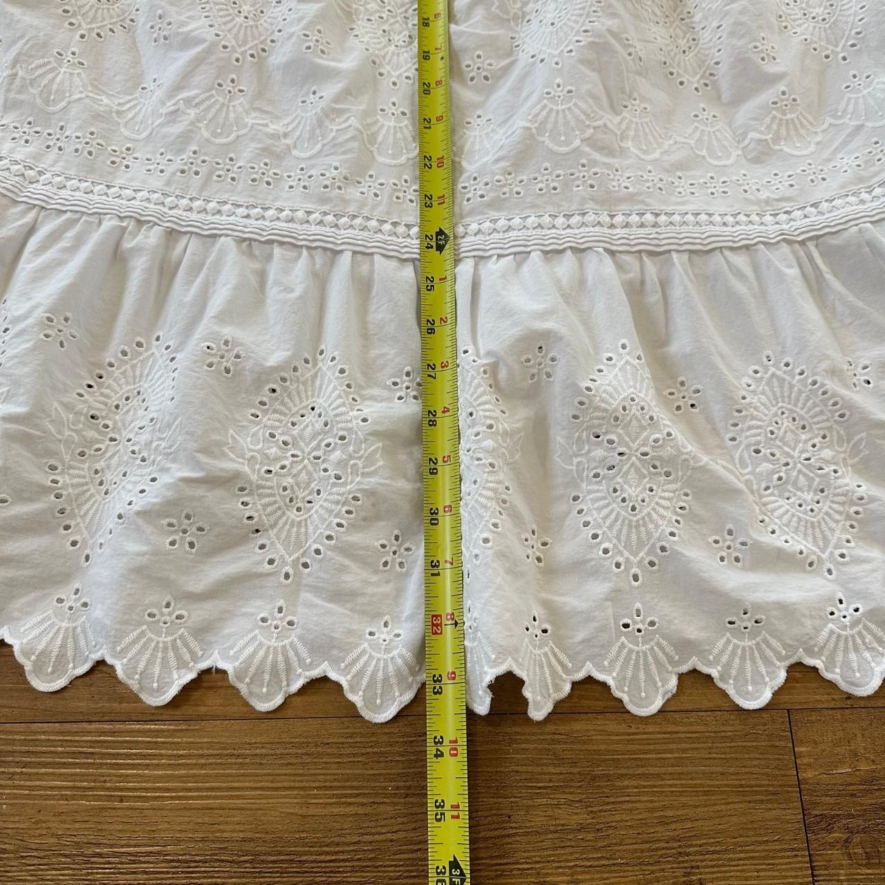 Women's Midi Skirt - White - XS – White Tiered Mi… - image 6