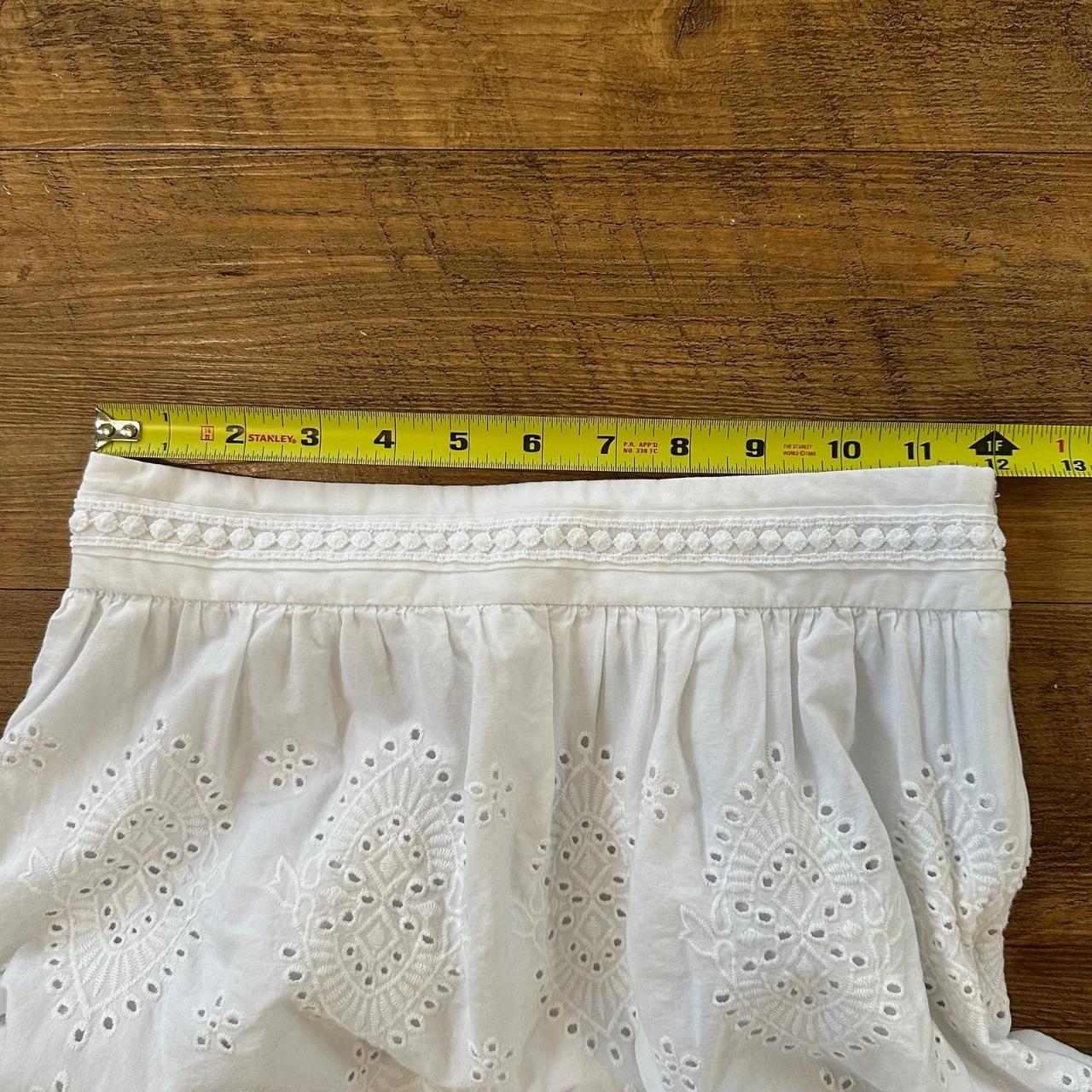 Women's Midi Skirt - White - XS – White Tiered Mi… - image 5