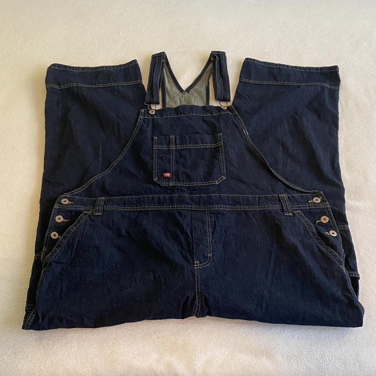 super cute dark wash dickies overalls!! used but in... Depop