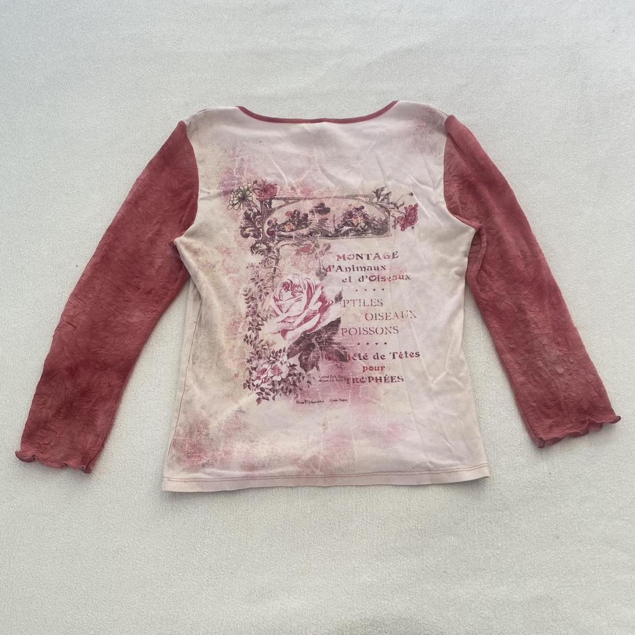 super cute vintage 90s y2k made in USA mesh sleeves... | Depop