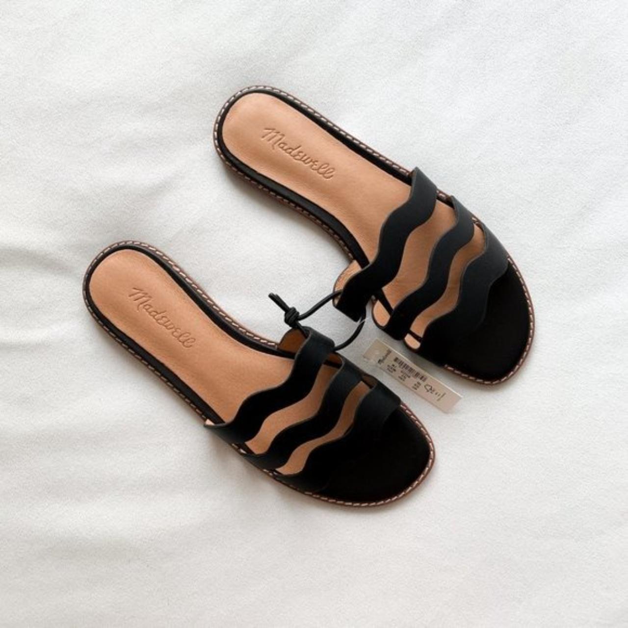 Madewell Women's Black and Brown Sandals | Depop