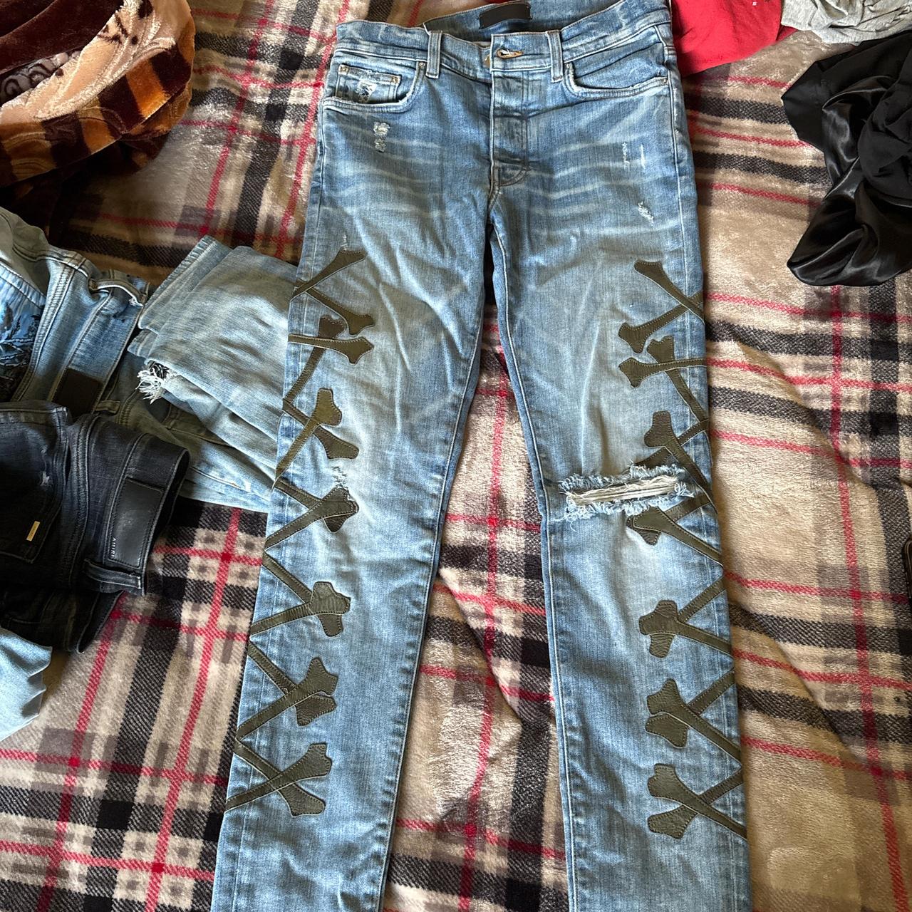 Dsquared2 Distressed Denim Jeans Patches Paint - Depop