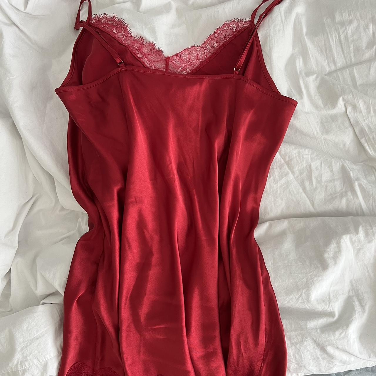 Red Victoria Secret Lingerie Slip Dress In great... - Depop