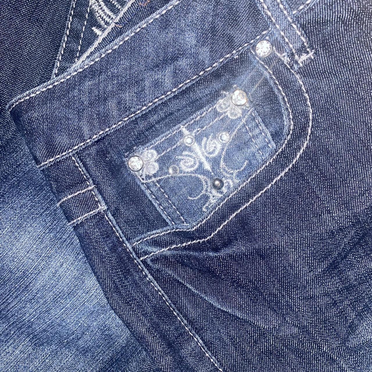 Earl Jeans Juniors' 13 Mid Rise Boot Cut Embellished - Depop