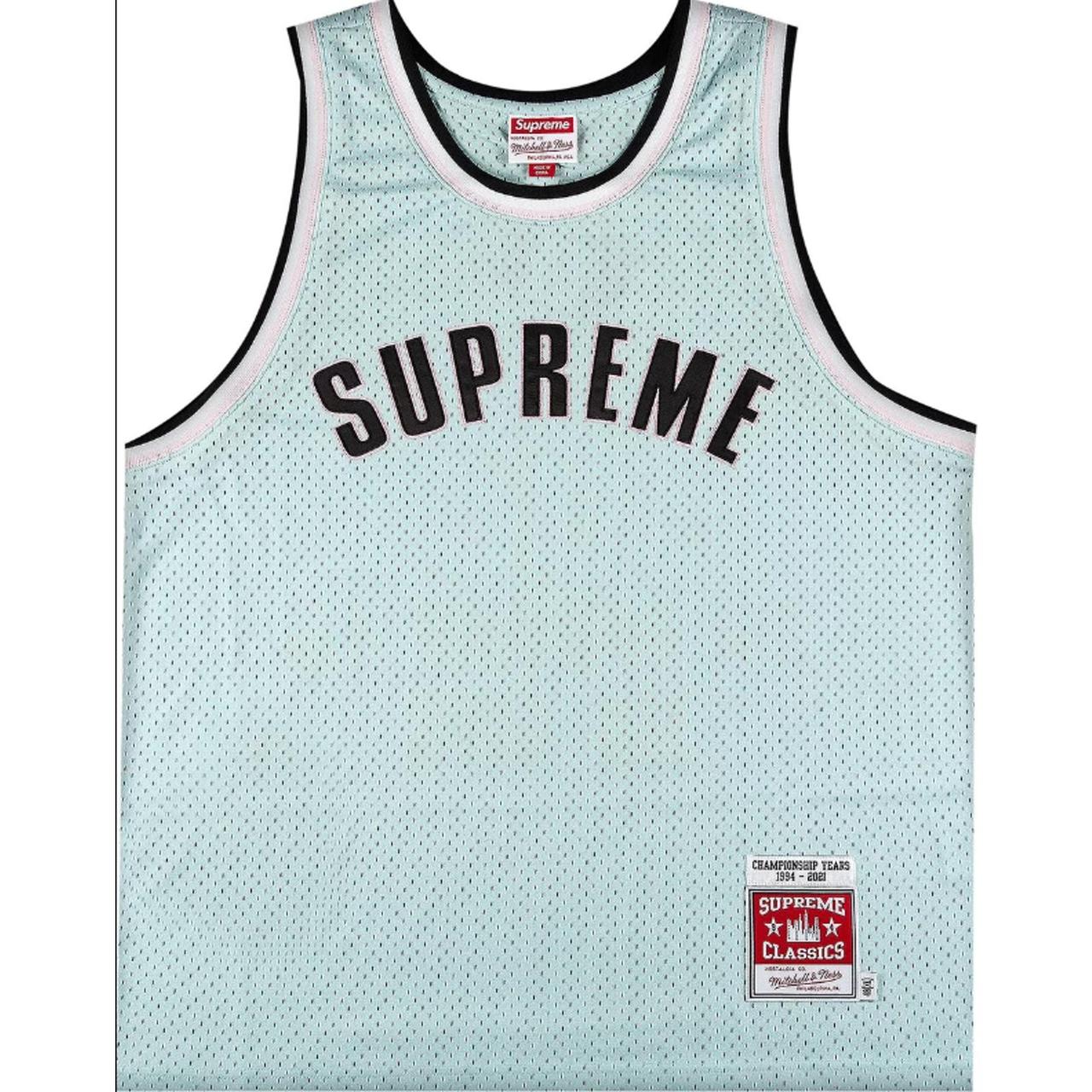 Supreme Mitchell & Ness Basketball Jersey Size... - Depop