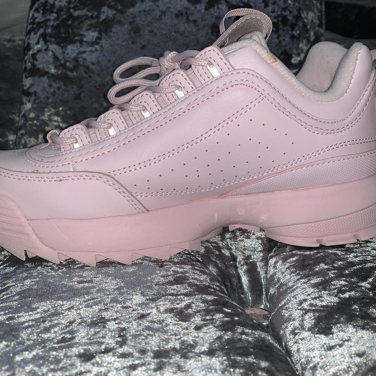 Fila trainers with embroider roses stitched Depop