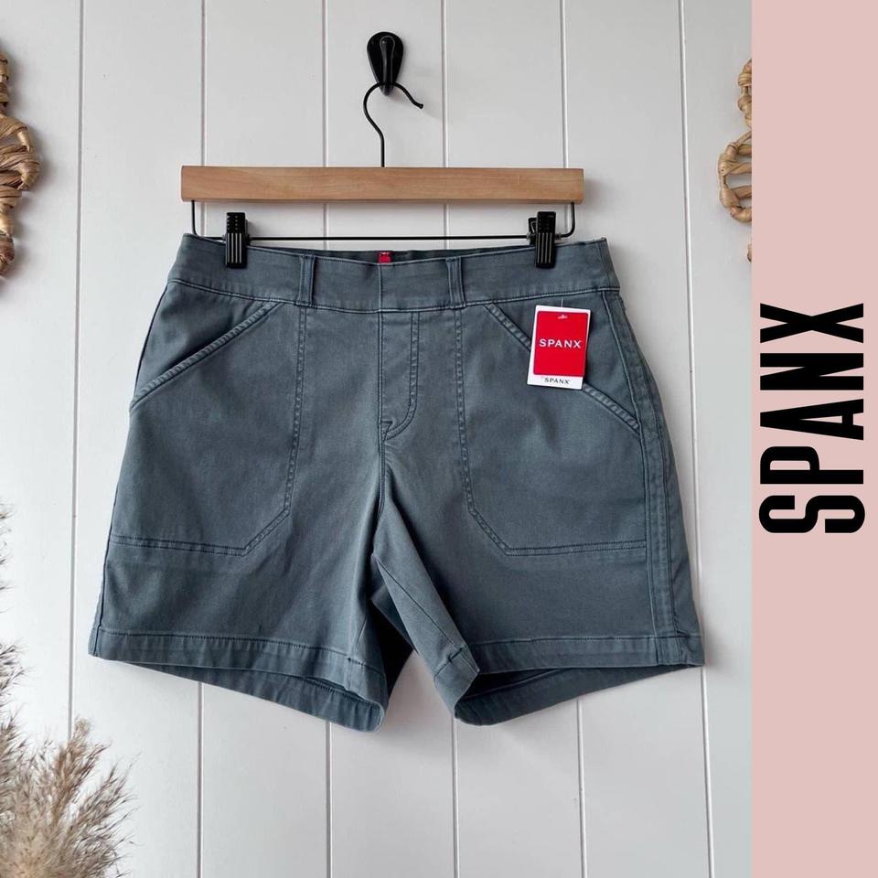 Spanx Twill Shorts 4 | Hazy Blue Grey