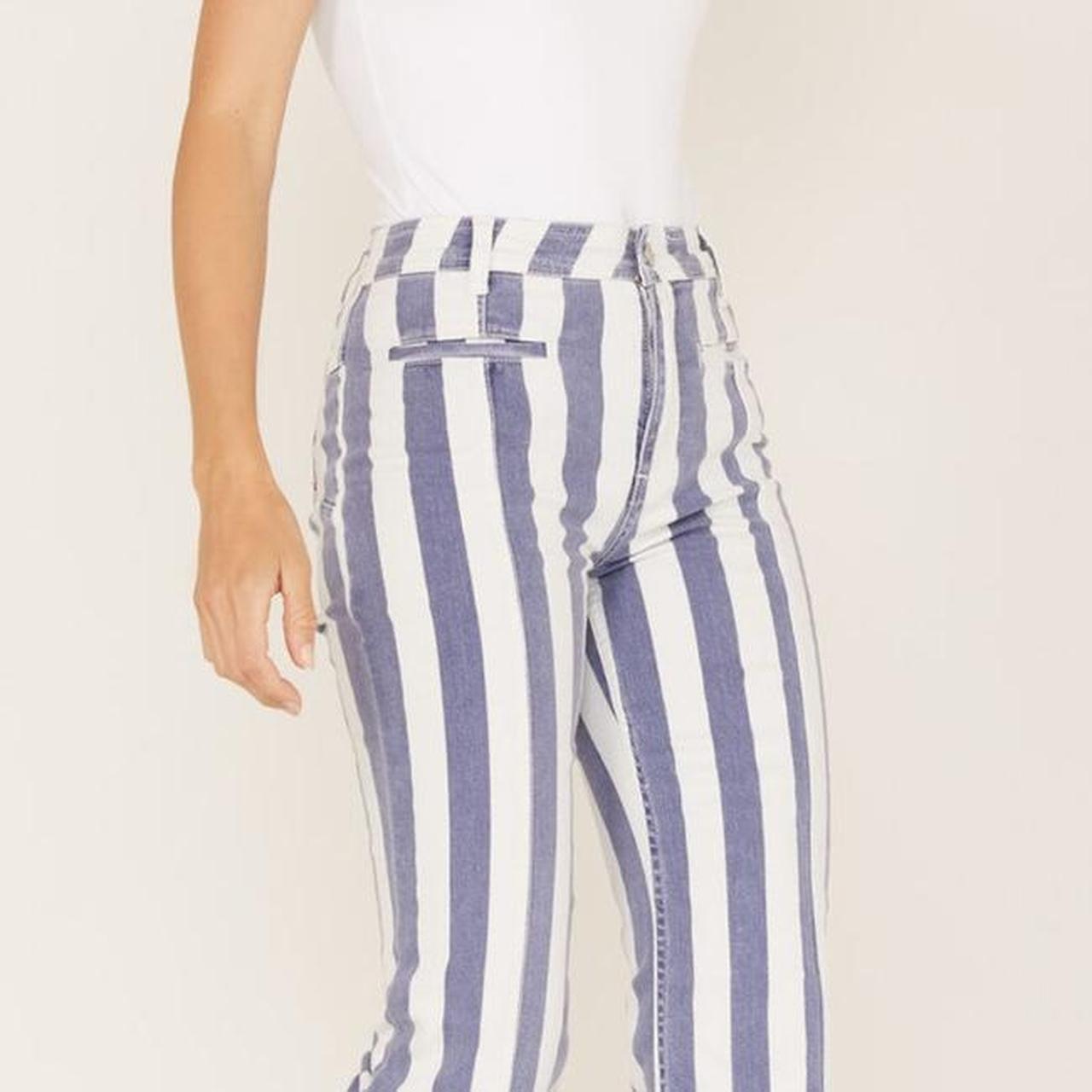 Free people firecracker striped flare shops jeans