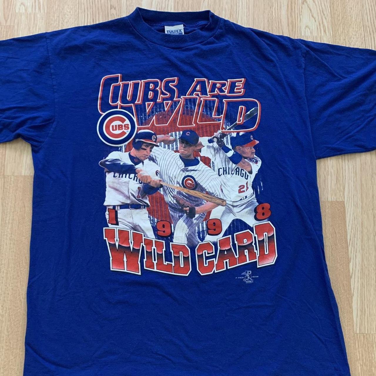 Vintage 1998 Chicago Cubs MLB Wild Card Playoff - Depop