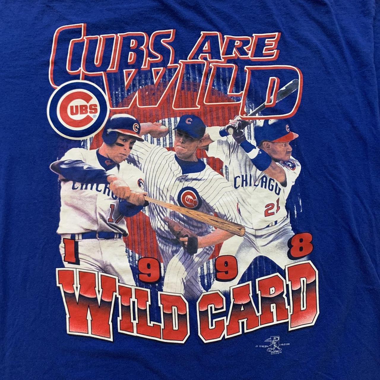 Vintage 1998 Chicago Cubs MLB Wild Card Playoff - Depop