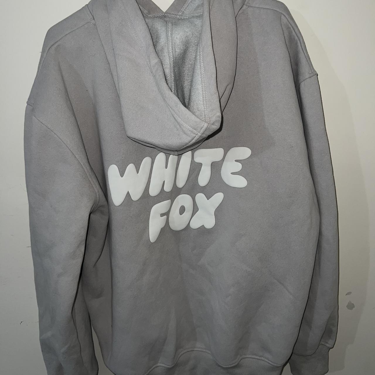 white fox offstage hoodie moon size small worn twice - Depop