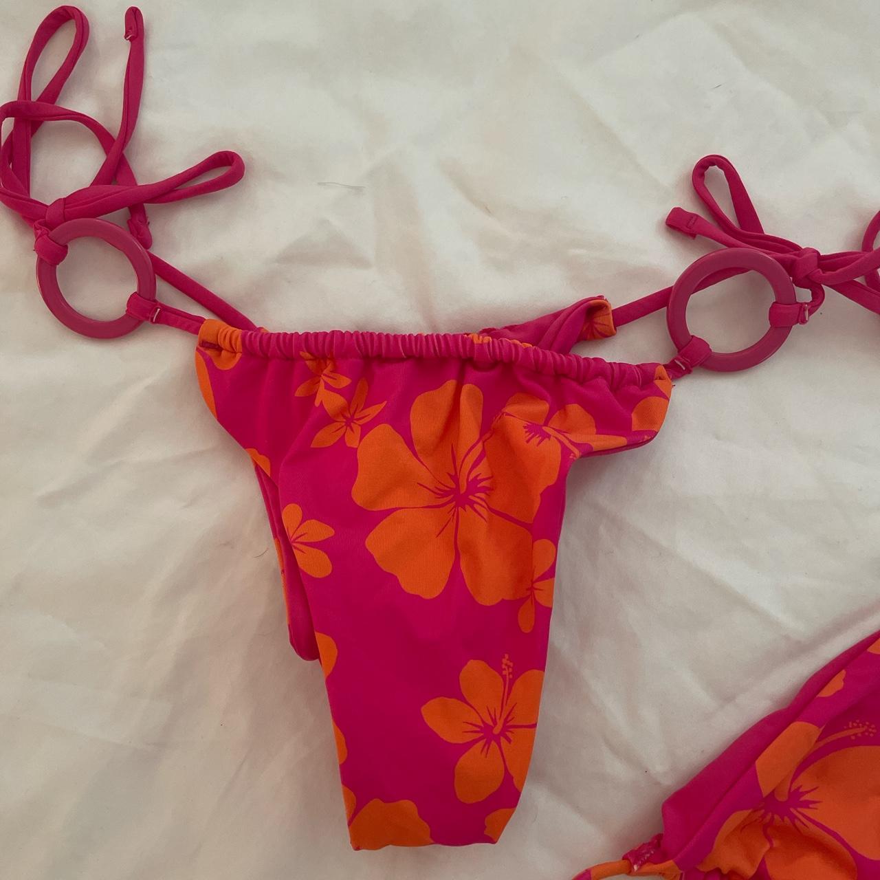Garage Women's Pink and Orange Bikinisandtankinisets Depop