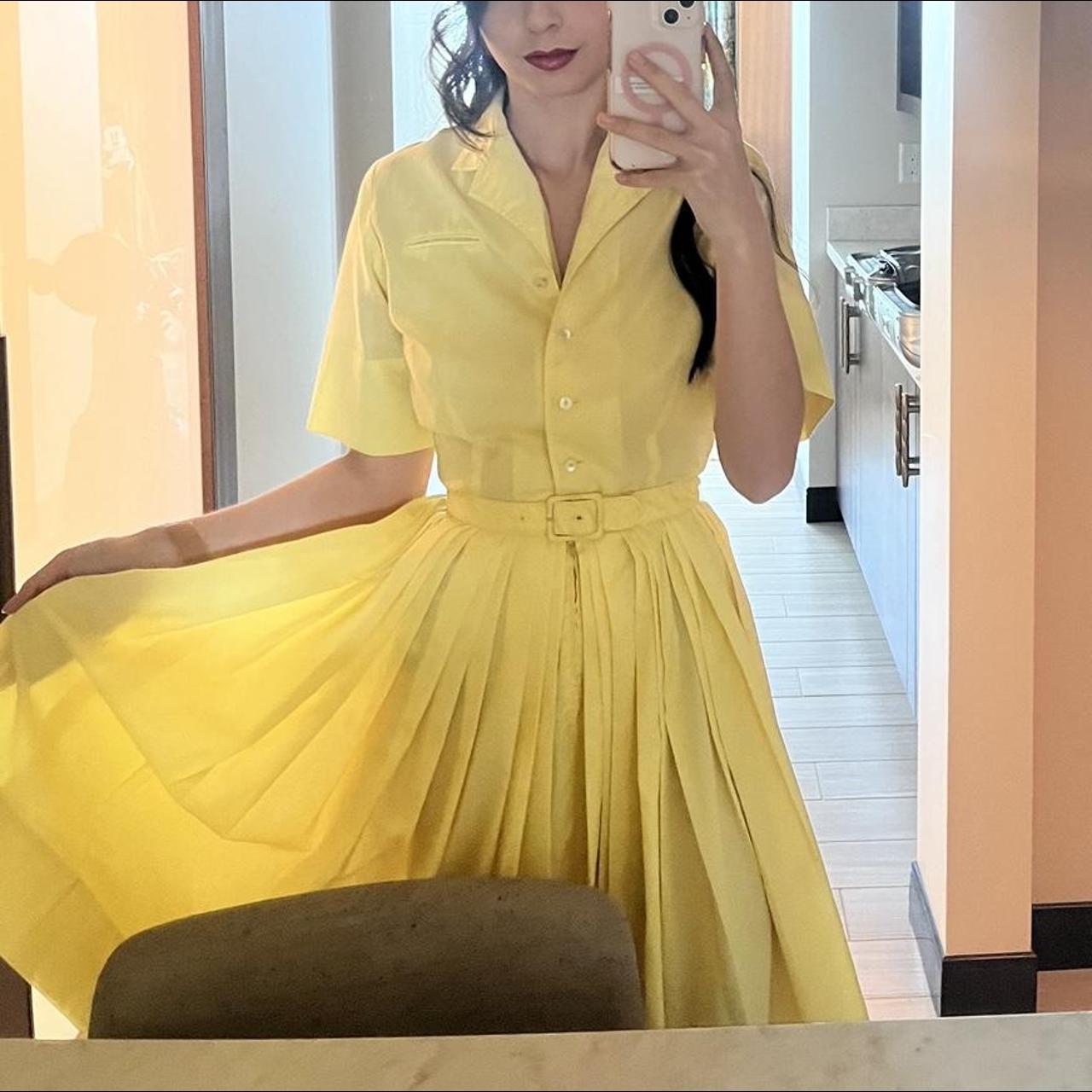 Pale yellow 50s skirt best sale