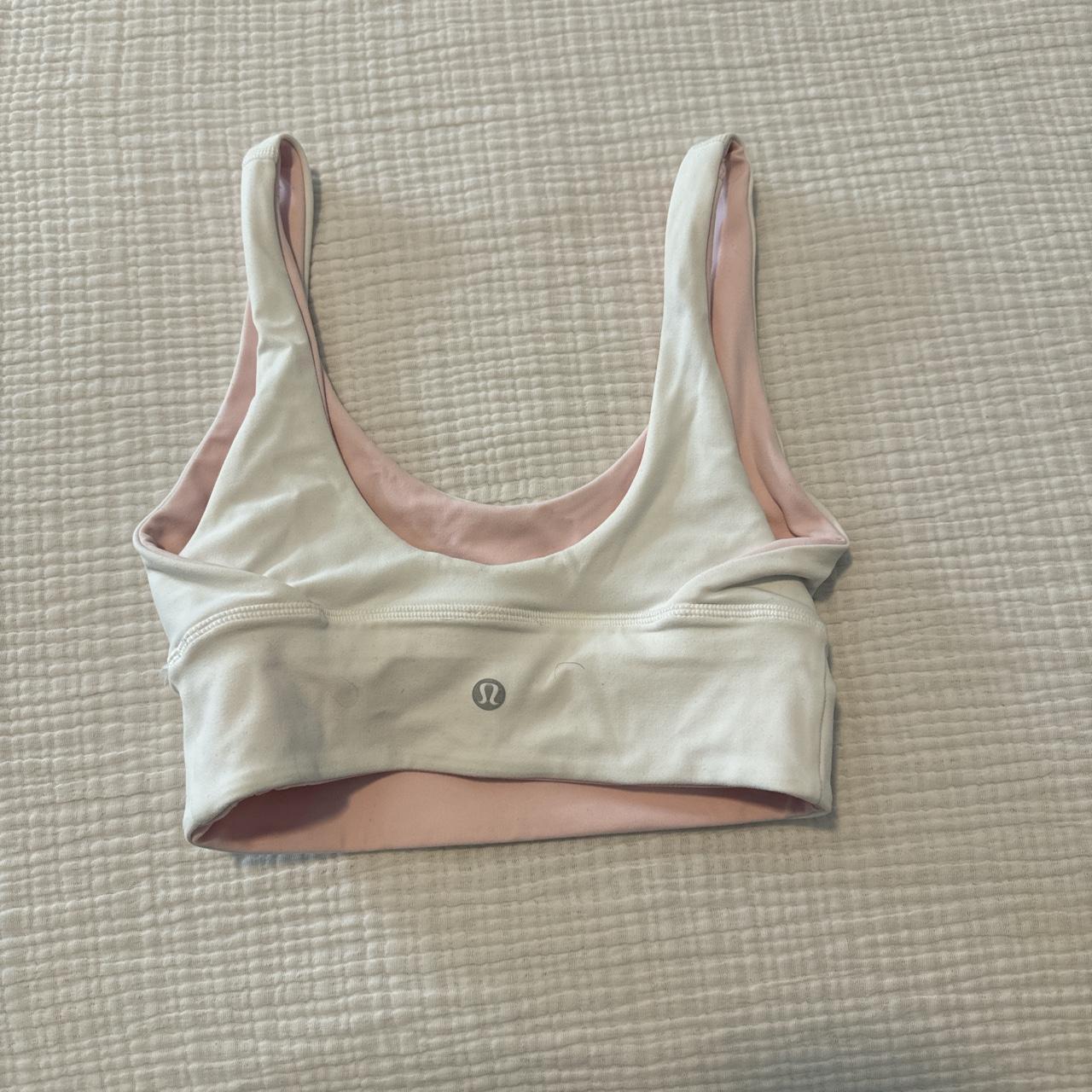 Lululemon Align Bra In White And Strawberry - Depop